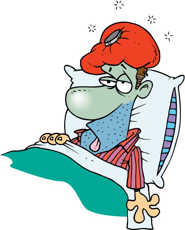 clipart sick man in bed - photo #1