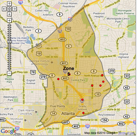APD Zone 5 Boundary Map