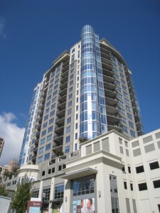 Looking Up at Luxe Midtown Atlanta