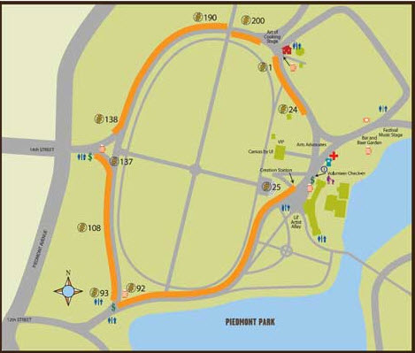 Atlanta Arts Festival Midtown Atlanta Site Map