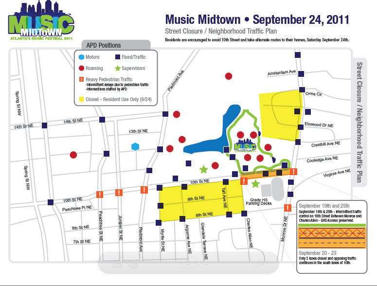 Music Midtown Street Map
