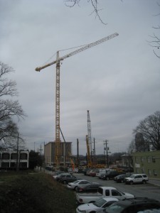 Construction Crane at Sky House Luxury Apartments Midtown Atlanta