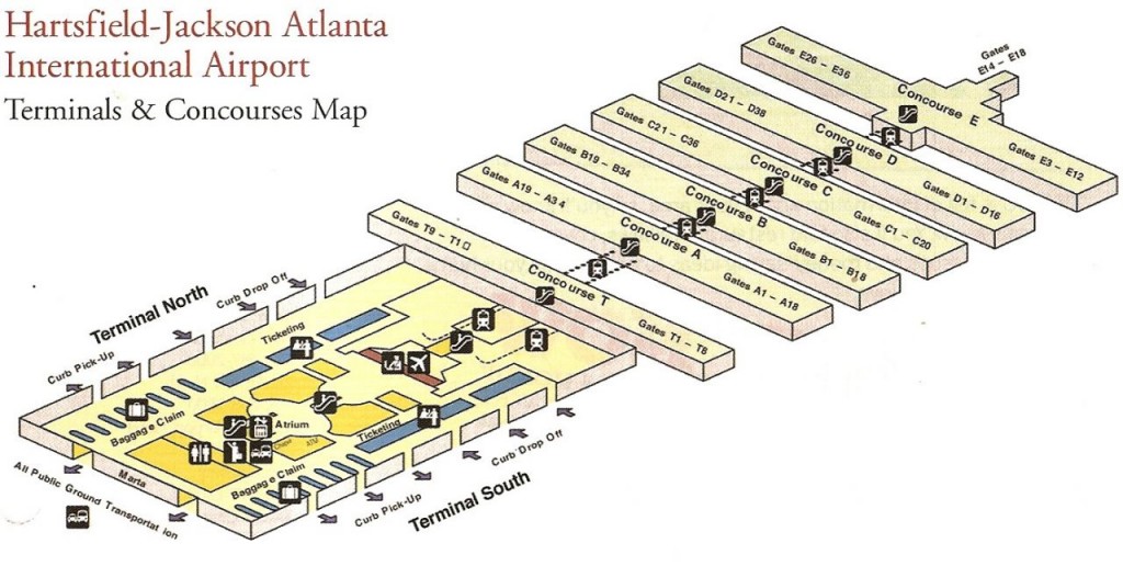 Atlanta International Airport Terminal Map