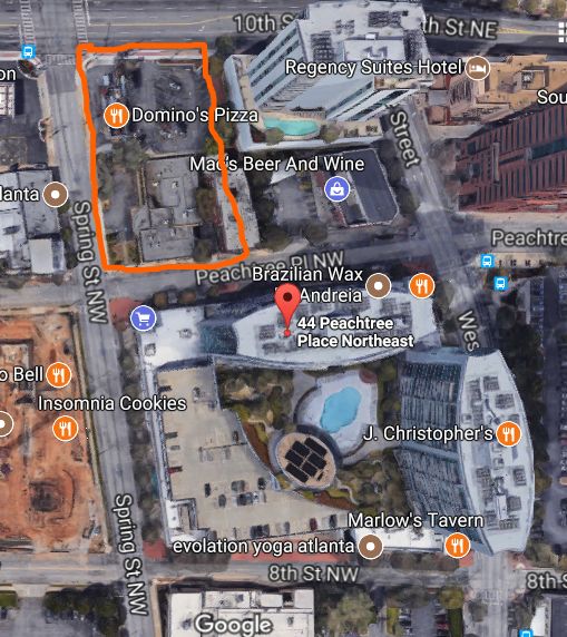 Map of The Mark at Atlanta Building Site